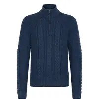Blend Troyer "Troyer BHBasim", Herren, Gr. M, blau (marineblaus), Obermaterial: 50% Baumwolle CO. 47% Polyacryl PAN. 3% Nylon NY., Pullover Troyer
