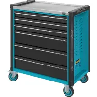 Hazet Assistent, 6 Regale, Stahl, Schwarz, Blau, 40 kg, 4 Rad/Räder, 518 mm