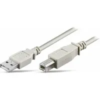S-Conn S/CONN 1.8m USB 2.0 A - USB 2.0 B, 1,8 m, USB A, USB B, USB 2.0, Männlich/Männlich, Grau