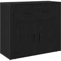 vidaXL Sideboard Schwarz Eichen-Optik 80 x 33 x 70 cm Holzwerkstoff