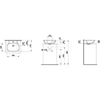 Laufen H8163007161121 Aufsatz-HWB INO 450x410x145