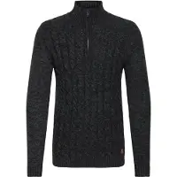 !Solid Troyer SOLID "Troyer SDRichart", Herren, Gr. XL, grau (dunkelgrau melange), Obermaterial: 70% Baumwolle CO recyc.. 30% Polyester Pol. recyc.., Pullover Troyer