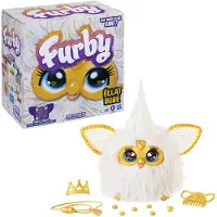 Hasbro Furby Golden Glow, sprachaktiviertes, im Dunkeln leuchtendes Plüschtier, interaktives Spielzeug, ab 6 Jahren