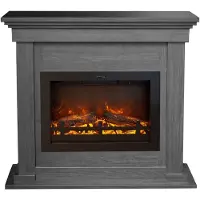 Xaralyn Elektrokamin - Flex EFL-HLZ - Holzoptik - 1500 Watt Heizung - mit Fernbedienung - Kaminsims inklusive Einbaukamin - Dekokamin