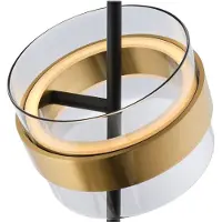 Brilliant LED-Stehlampe Inside, messingfarben/rauchgrau, Höhe 146 cm