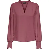 ONLY "ONLMETTE V-NECK LS SMOCK TOP NOOS WVN" Kunstfaser, regular fit