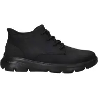 SKECHERS Schnürboots "ARCH FIT GARZA", Herren, Gr. 46, Polyester, schwarz, Leder, unifarben, Schuhe Schnürboots, Freizeitschuh, Trekkingschuh mit Slip-ins