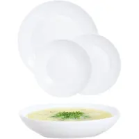 MÄSER Luminarc Apy Geschirrset, mikrowellengeeignet, stapelbar, Opal, weiß