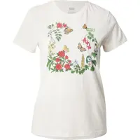 Levi's T-Shirt "THE PERFECT TEE", Damen, Gr. M (38), rosa (rose garden bw art o), Single Jersey, Obermaterial: 100% Baumwolle, regular fit taillenbedeckt, Rundhals, Shirts T-Shirt, mit Blumen Print