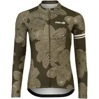 Agu Striped Flower Radtrikot Damen, langarm
