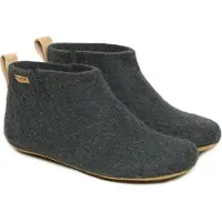 Gottstein Feltboot Boots Weicher Woll-Filz für hohen Komfort, Flexible Ledersohle für angenehmes Gehen, Einfache Handhabung durch seitliche Schlitze schwarz 40 EU