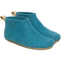 Magicfelt Feltboot Boots Weicher Woll-Filz für hohen Komfort, Flexible Ledersohle für angenehmes Gehen, Einfache Handhabung durch seitliche Schlitze türkis 39 EU