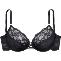 LASCANA Bügel-BH , Damen, Gr. 90, Cup B, schwarz, Microtouch, Obermaterial: 88% Polyamid, 12% Elasthan, BHs Bügel-BH, in einem aufregenden Leo-Look, sexy Dessous