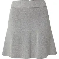 Vero Moda Minirock "VMSABA NW SKATER SKIRT GA NOOS", Damen, Gr. S (36), grau (medium grau melange), Strick, Obermaterial: 50% Viskose, 28% Polyester, 22% Nylon, unifarben, kurz, Röcke Minirock