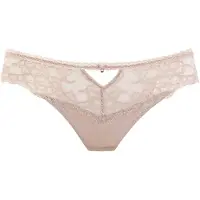 LASCANA String "Alana", Damen, Gr. 40/42, beige (sand), Obermaterial: 56% Polyamid, 32% Seide, 12% Elasthan, Unterhosen String, mit Seide und edler Spitze, Dessous