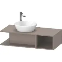 Duravit D-Neo Konsolenwaschtischunterbau wandhängend, Compact, 1000x260x480mm, 1 offenes Fach seitlich rechts, DE491904343, Farbe: Basalt Matt Dekor