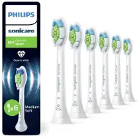 Philips Optimal White HX6066/87 Bürstenköpfe (6er-Pack), 6 Stück(e), Weiß, 3 Monat( e), Medium, 62000 Bewegungen pro Minute,