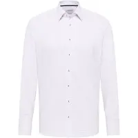 Eterna Langarmhemd "COMFORT FIT", Herren, Gr. 43, Normalgrößen, weiß (lavender), Popeline, 100% Baumwolle, normal, Manschette, Hemden Langarmhemd, NON IRON (bügelfrei)