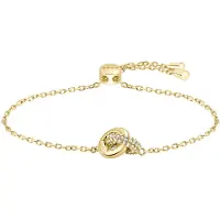 BOSS Goldfarbenes Armband mit ineinander verschlungenen Ringen Grösse ONESI
