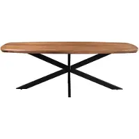 LivingFurn – Esstisch Jesper Danish Oval 180 cm – Mangoholz / beschichteter Stahl