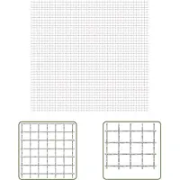 The Living Store Wellengitter Edelstahl 100x85 cm 31x31x3 mm