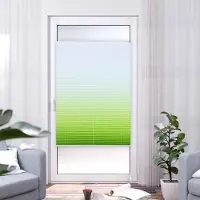 K-Home Plissee "Farbverlauf Sunrise", weiß (grün, weiß), B:70cm H:210cm, Obermaterial: 100% Polyester, Plissees, Plissee