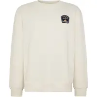 KnowledgeCotton Apparel - Loose Sweater With Badge At Chest - Pullover Gr XXL beige/weiß
