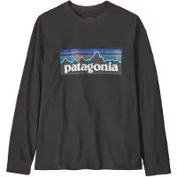 Patagonia T-Shirt L/S P-6 Logo Kinder Ink Black-XXL
