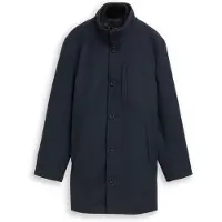 Tom Tailor Herren 2-in-1 Wollmantel mit Abnehmbarer Innenjacke