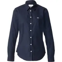 Gant für Damen. 4300141 Elastisches Slim Fit Oxford-Hemd Marineblau (32), Lässig, Baumwolle, Klassisch, Langarm