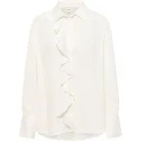 Eterna Hemdbluse "OVERSIZE FIT", Damen, Gr. 40, off, weiß, 100% Viskose, Blusen Hemdbluse, EASY IRON (bügelleicht)