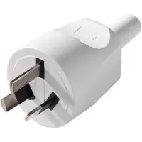 Kaiser Martin Typ I weißer australischer Stecker 10 Ampere mit Erdungskontakt - 524N/kws [40 Stück]