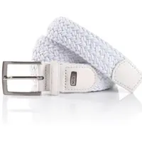 MONTI Flechtgürtel "HAVANNA", Herren, Gr. 105, weiß (weiß uni), Materialmix, unifarben, Gürtel Flechtgürtel, Flechtgürtel