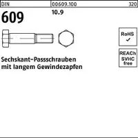 Reyher Sechskantpassschraube DIN 609 m.langem Gewindezapfen M 24 x 80 10.9