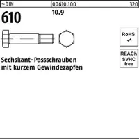 Reyher DIN 610 - Stahl 10.9 blank - M 24x110 - Sechskant-Passschrauben mit kurzem Gewindezapfen