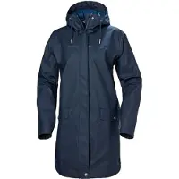 Helly Hansen Wintermantel "W MOSS RAIN COAT", Damen, Gr. XS, blau (navy), Obermaterial: 100% Polyurethan, lang, Mäntel Wintermantel