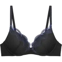 Triumph Push-up-BH "Comfort Glam WHU", Damen, Gr. 90, Cup B, schwarz, Spitze, Obermaterial: 46% Polyester, 41% Polyamid, 13% Elasthan, BHs Push-up-BH, Comfort Wire