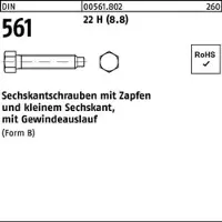 Reyher DIN 561 - Stahl 8.8 blank 22H - BM 30x90 - Sechskantschraube mit Zapfen und Gewindeauslauf