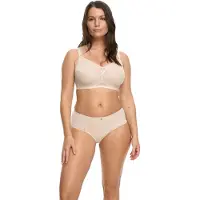 Susa Bügelloser BH "Lagos", Damen, Gr. 105, Cup C, beige (sand), Obermaterial: 64% Polyamid, 22% Baumwolle, 14% Elasthan, BHs Bügelloser BH, Spitze, genähte Cups, elastisch, breite Träger