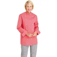 Bernhard Leiber KG Leiber Kochjacke, langarm, unisex, dunkelrosa, Bäckerjacke ideal zum Kochen oder Backen, Größe: 60