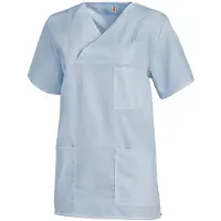 Bernhard Leiber KG Leiber Schlupfkasack, kurzarm, unisex, hellblau, Kasack ideal für die Pflege, Größe: V (Damen 54/56 = 3XL, Herren 60/62 = XXL)