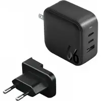 EnerGea Ład. Netzwerk. 1Xusb+2Xusb-C Pd-Pps-Qc 3.0 66W 2C1A Schwarz/Schwarz Us+Eu Travelite Gan66