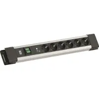 Bachmann CONNECTUS 6xCEE7/3, 1xSPD-Plus 1xSchalter 2,0m CEE7/7 Grau