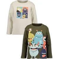 Blue Seven Langarmshirt "Langarmshirts", Jungen, Gr. 92, bunt (m001, multipack 1), 100% Baumwolle, normal, Rundhals, Shirts Langarmshirt