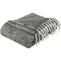 Bruno Banani Wohndecke "Lagan", grün (dunkelgrün), B:150cm L:200cm, Polyacryl, Polyester, Wohndecken, Wohndecke, Kuschelige Wohndecke mit Fransen, hochwertige Qualität, modern