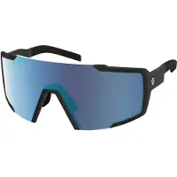 SCOTT Shield Compact Sonnenbrille black AMP beryl blue chrome S3