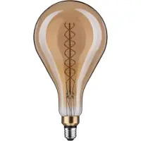 Paulmann LED-Leuchtmittel "BigDrop 200lm 1800K smoke 7W doppel spiral 230V Filament", gold (goldfarben), L:30cm Ø:16cm, Leuchtmittel, LED-Leuchtmittel