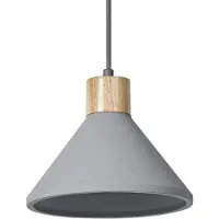 Ledvance Hängeleuchte Concrete Wood, Ø 22 cm, Beton, grau