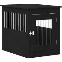 vidaXL Hundebox-Möbel Schwarze Eiche 55 x 75 x 65 cm Holzwerkstoff