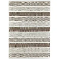 Theko Wollteppich "TRONDHEIM 03", rechteckig, 10 mm Höhe, Handweb Teppich, Flachgewebe, reine Wolle, handgewebt, gestreift